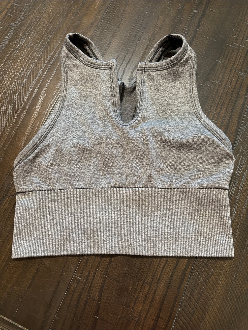 PINK Victoria's Secret Heather Gray Racerback Sports Bra